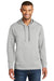 Port & Company PC590H Mens Dry Zone Performance Moisture Wicking Fleece Hooded Sweatshirt Hoodie Silver Grey Model Front