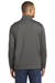 Port & Company PC590Q Mens Dry Zone Performance Moisture Wicking Fleece 1/4 Zip Sweatshirt Charcoal Grey Model Back