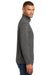 Port & Company PC590Q Mens Dry Zone Performance Moisture Wicking Fleece 1/4 Zip Sweatshirt Charcoal Grey Model Side