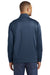 Port & Company PC590Q Mens Dry Zone Performance Moisture Wicking Fleece 1/4 Zip Sweatshirt Deep Navy Blue Model Back