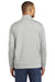 Port & Company PC590Q Mens Dry Zone Performance Moisture Wicking Fleece 1/4 Zip Sweatshirt Silver Grey Model Back