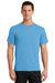 Port & Company PC61/PC61T Mens Essential Short Sleeve Crewneck T-Shirt Aquatic Blue Model Front