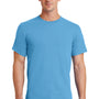 Port & Company Mens Essential Short Sleeve Crewneck T-Shirt - Aquatic Blue