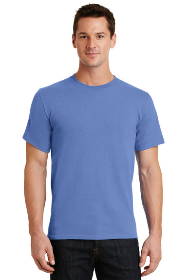 Port & Company PC61/PC61T Mens Essential Short Sleeve Crewneck T-Shirt Carolina Blue Model Front