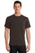 Port & Company PC61/PC61T Mens Essential Short Sleeve Crewneck T-Shirt Dark Chocolate Brown Model Front