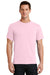 Port & Company PC61/PC61T Mens Essential Short Sleeve Crewneck T-Shirt Pale Pink Model Front