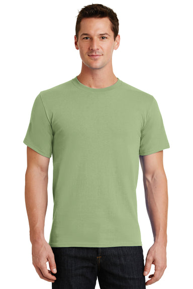 Port & Company PC61/PC61T Mens Essential Short Sleeve Crewneck T-Shirt Pistachio Green Model Front