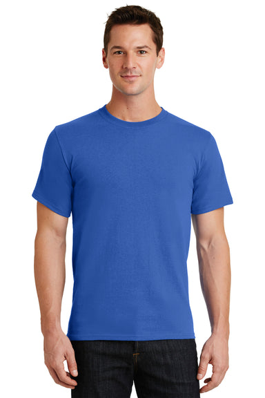 Port & Company PC61/PC61T Mens Essential Short Sleeve Crewneck T-Shirt Royal Blue Model Front