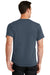 Port & Company PC61/PC61T Mens Essential Short Sleeve Crewneck T-Shirt Steel Blue Model Back