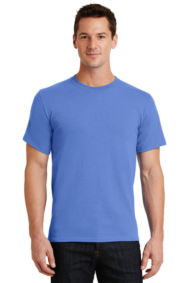 Port & Company PC61/PC61T Mens Essential Short Sleeve Crewneck T-Shirt Ultramarine Blue Model Front