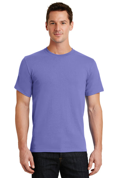 Port & Company PC61/PC61T Mens Essential Short Sleeve Crewneck T-Shirt Violet Purple Model Front