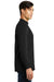 Port & Company PC61M Mens Essential Long Sleeve Mock Neck T-Shirt Jet Black Model Side