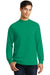 Port & Company PC61M Mens Essential Long Sleeve Mock Neck T-Shirt Kelly Green Model Front