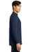 Port & Company PC61M Mens Essential Long Sleeve Mock Neck T-Shirt Navy Blue Model Side