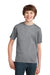 Port & Company PC61Y Youth Essential Short Sleeve Crewneck T-Shirt Heather Grey Model Front