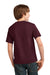 Port & Company PC61Y Youth Essential Short Sleeve Crewneck T-Shirt Athletic Maroon Model Back