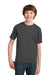 Port & Company PC61Y Youth Essential Short Sleeve Crewneck T-Shirt Charcoal Grey Model Front