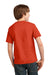 Port & Company PC61Y Youth Essential Short Sleeve Crewneck T-Shirt Orange Model Back