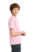 Port & Company PC61Y Youth Essential Short Sleeve Crewneck T-Shirt Pale Pink Model Side