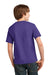 Port & Company PC61Y Youth Essential Short Sleeve Crewneck T-Shirt Purple Model Back