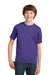 Port & Company PC61Y Youth Essential Short Sleeve Crewneck T-Shirt Purple Model Front