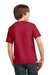 Port & Company PC61Y Youth Essential Short Sleeve Crewneck T-Shirt Red Model Back