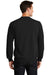 Port & Company PC78 Mens Core Pill Resistant Fleece Crewneck Sweatshirt Jet Black Model Back