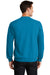 Port & Company PC78 Mens Core Pill Resistant Fleece Crewneck Sweatshirt Neon Blue Model Back