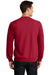 Port & Company PC78 Mens Core Pill Resistant Fleece Crewneck Sweatshirt Red Model Back