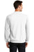 Port & Company PC78 Mens Core Pill Resistant Fleece Crewneck Sweatshirt White Model Back