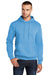 Port & Company PC78H/PC78HT Mens Core Pill Resistant Fleece Hooded Sweatshirt Hoodie Aquatic Blue Model Front