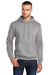 Port & Company PC78H/PC78HT Mens Core Pill Resistant Fleece Hooded Sweatshirt Hoodie Heather Grey Model Front