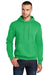 Port & Company PC78H/PC78HT Mens Core Pill Resistant Fleece Hooded Sweatshirt Hoodie Clover Green Model Front