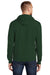 Port & Company PC78H/PC78HT Mens Core Pill Resistant Fleece Hooded Sweatshirt Hoodie Dark Green Model Back