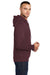 Port & Company PC78H/PC78HT Mens Core Pill Resistant Fleece Hooded Sweatshirt Hoodie Heather Athletic Maroon Model Side