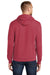 Port & Company PC78H/PC78HT Mens Core Pill Resistant Fleece Hooded Sweatshirt Hoodie Heather Red Model Back