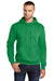 Port & Company PC78H/PC78HT Mens Core Pill Resistant Fleece Hooded Sweatshirt Hoodie Kelly Green Model Front