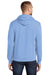 Port & Company PC78H/PC78HT Mens Core Pill Resistant Fleece Hooded Sweatshirt Hoodie Light Blue Model Back