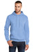 Port & Company PC78H/PC78HT Mens Core Pill Resistant Fleece Hooded Sweatshirt Hoodie Light Blue Model Front