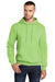 Port & Company PC78H/PC78HT Mens Core Pill Resistant Fleece Hooded Sweatshirt Hoodie Lime Green Model Front