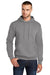 Port & Company PC78H/PC78HT Mens Core Pill Resistant Fleece Hooded Sweatshirt Hoodie Medium Grey Model Front