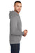 Port & Company PC78H/PC78HT Mens Core Pill Resistant Fleece Hooded Sweatshirt Hoodie Medium Grey Model Side