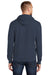 Port & Company PC78H/PC78HT Mens Core Pill Resistant Fleece Hooded Sweatshirt Hoodie Navy Blue Model Back