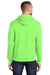 Port & Company PC78H/PC78HT Mens Core Pill Resistant Fleece Hooded Sweatshirt Hoodie Neon Green Model Back