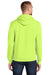 Port & Company PC78H/PC78HT Mens Core Pill Resistant Fleece Hooded Sweatshirt Hoodie Neon Yellow Model Back