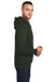 Port & Company PC78H/PC78HT Mens Core Pill Resistant Fleece Hooded Sweatshirt Hoodie Olive Green Model Side