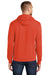 Port & Company PC78H/PC78HT Mens Core Pill Resistant Fleece Hooded Sweatshirt Hoodie Orange Model Back