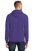 Port & Company PC78H/PC78HT Mens Core Pill Resistant Fleece Hooded Sweatshirt Hoodie Purple Model Back