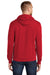 Port & Company PC78H/PC78HT Mens Core Pill Resistant Fleece Hooded Sweatshirt Hoodie Red Model Back