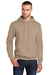 Port & Company PC78H/PC78HT Mens Core Pill Resistant Fleece Hooded Sweatshirt Hoodie Sand Model Front